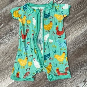 Little Sleepies Cozy Coop Shorty 6-12 ZIPPER BROKEN